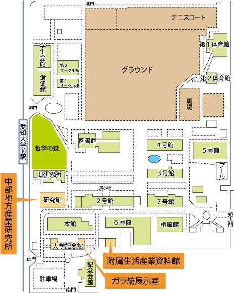 愛知大学構内案内図